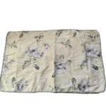 Vtg Hollander King Pillow Shams Set Of 2 Corded Jacquard Yellow Purple Roses. Fixed Price $24.90.