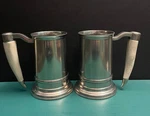 Vagabond House Pewter Deer Faux Antler Handle English Tankard Beer Ale Mug Set. Fixed Price $169.99.