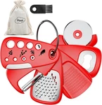 Pisol Kitchen Unique Gadgets Set 6 Pieces, Space Saving, Cheese Grater, Bottle. Fixed Price $18.99.