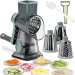 Rotary Cheese Grater Shredder With Handle Handheld Round Mandoline. Fixed Price $20.39.